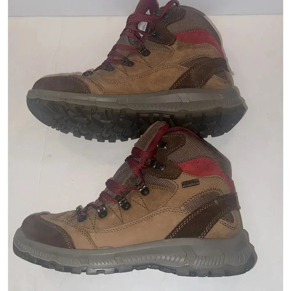 Alpine Design Womens‎ Ascendere Hiking Boot Size 7.5 Brown /tan/red